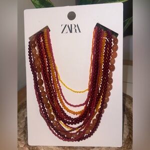 Zara Multicolor Beaded Necklace New